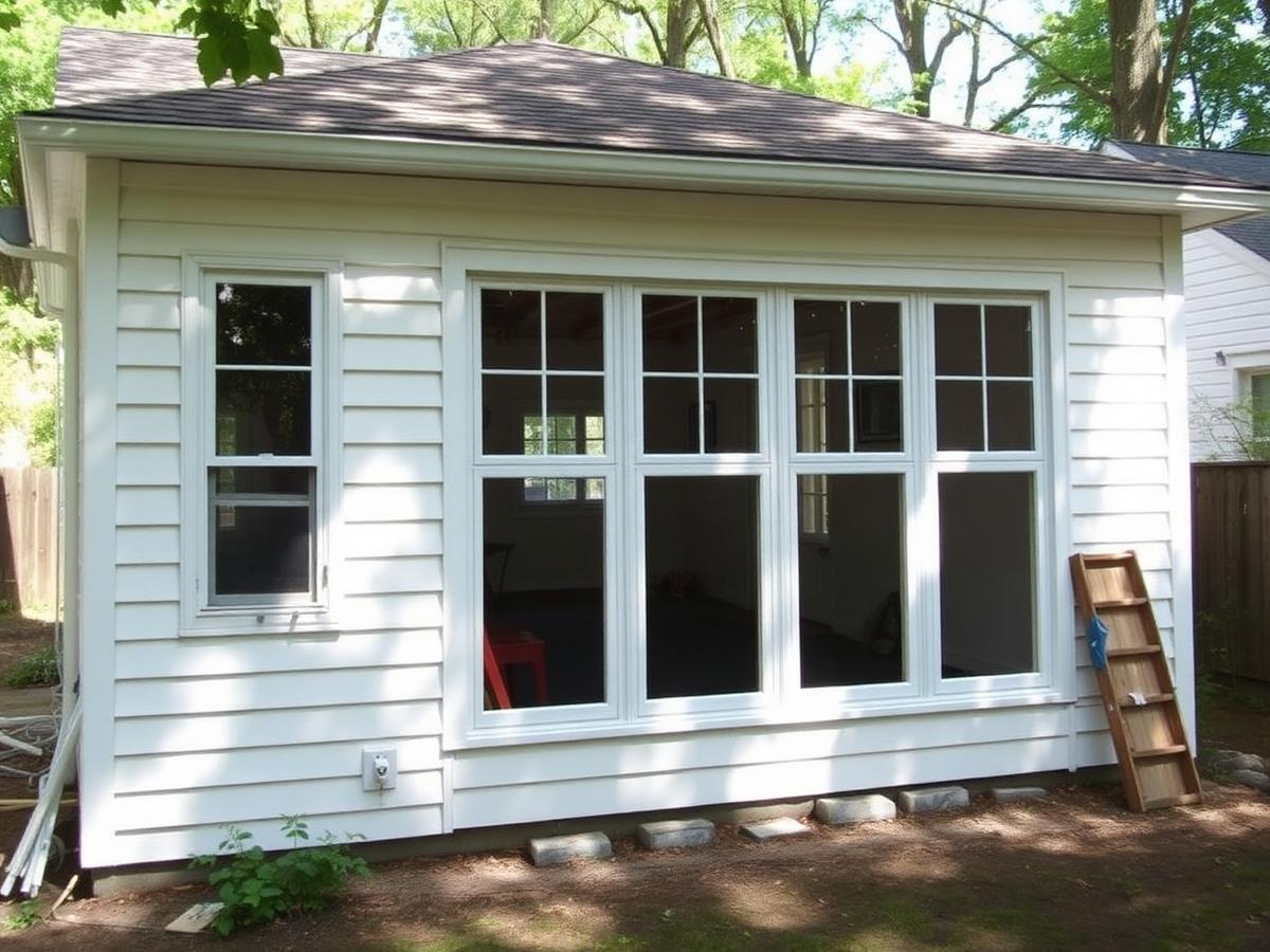 Garage conversion in progress